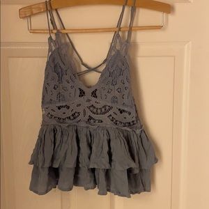 Cropped Baby Blue T-shirt